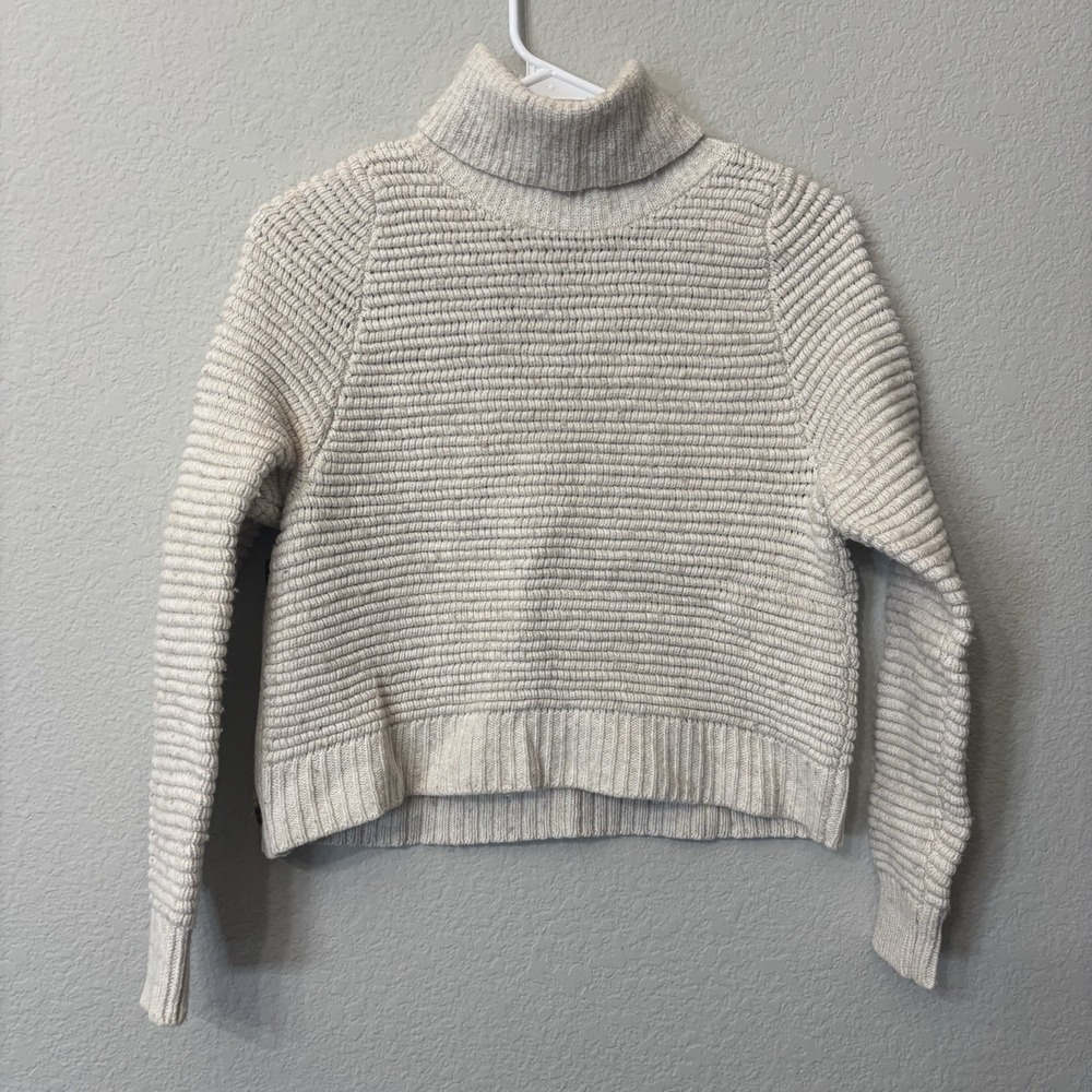 Madewell Side Button Knit Turtleneck Sweater Size XXS Pullover Wool Blend 2XS